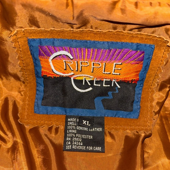 🌵CRIPPLE CREEK🌵WHISKEY FRINGE SUEDED LEATHER JACKET🌵 - Picture 10 of 12